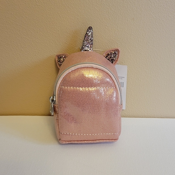 Justice Rose Gold Unicorn Backpack Keychain - Picture 1 of 5